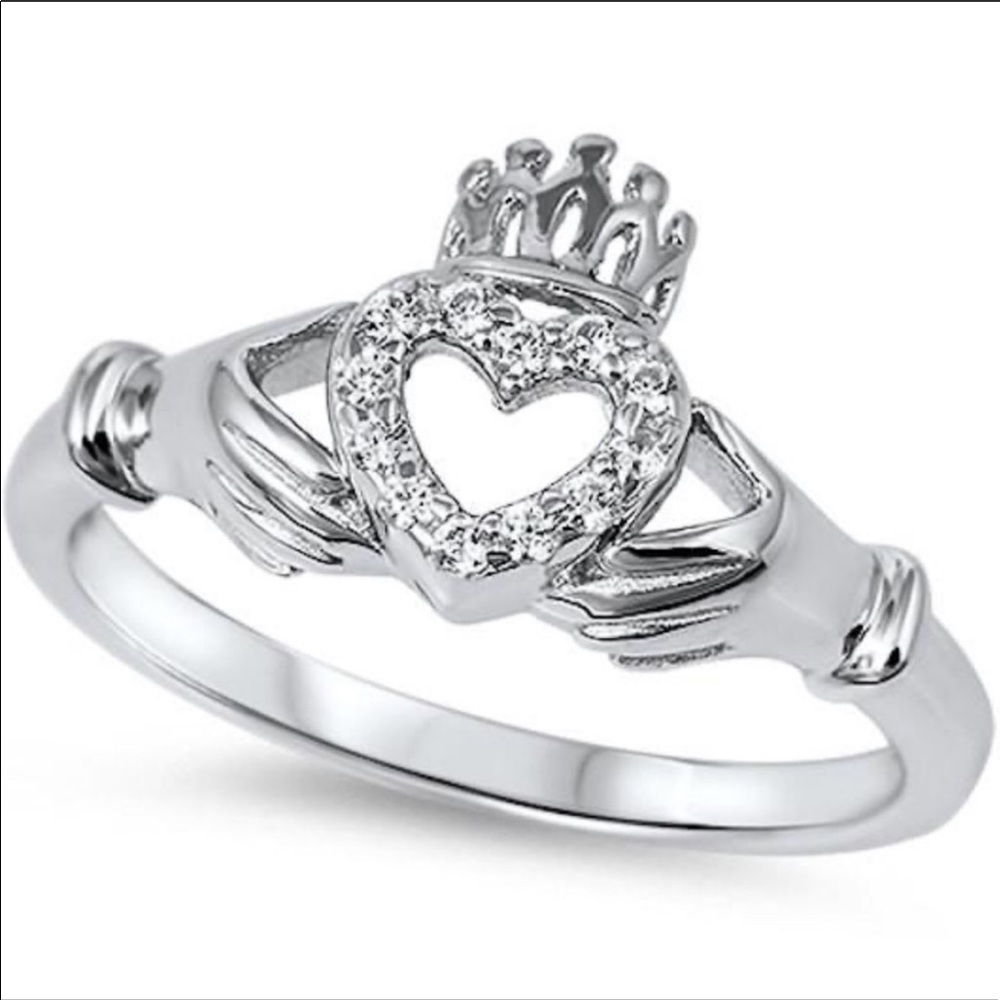 NEW Sterling Silver Claddagh Ring size 7